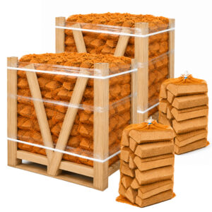 Haardhout ovengedroogd Beuken in netzakken (50 stuks)