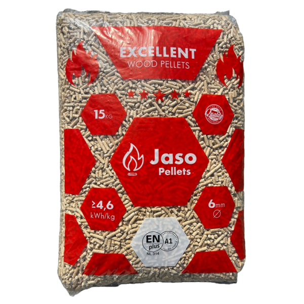 Jaso Excellent houtpellets – Enplus A1 – 6mm – per zak 15kg